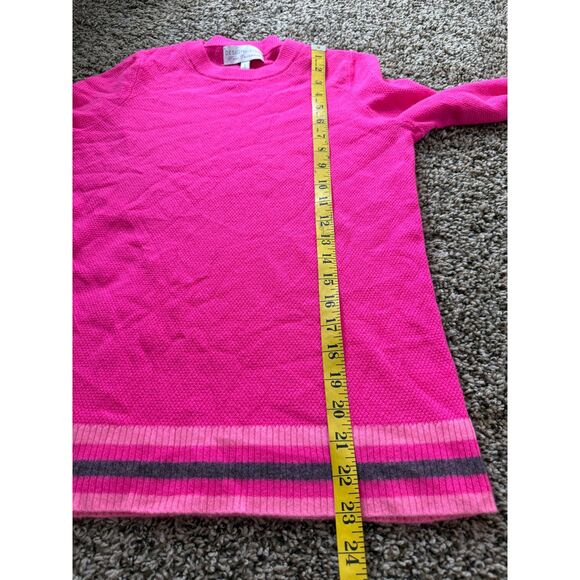 Design History Pink Cashmere Sweater Womens Sz S Flare Sleeve Quiet Luxury - Picture 8 of 9